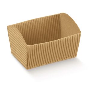 Brúnn rifflaður gjafabakki